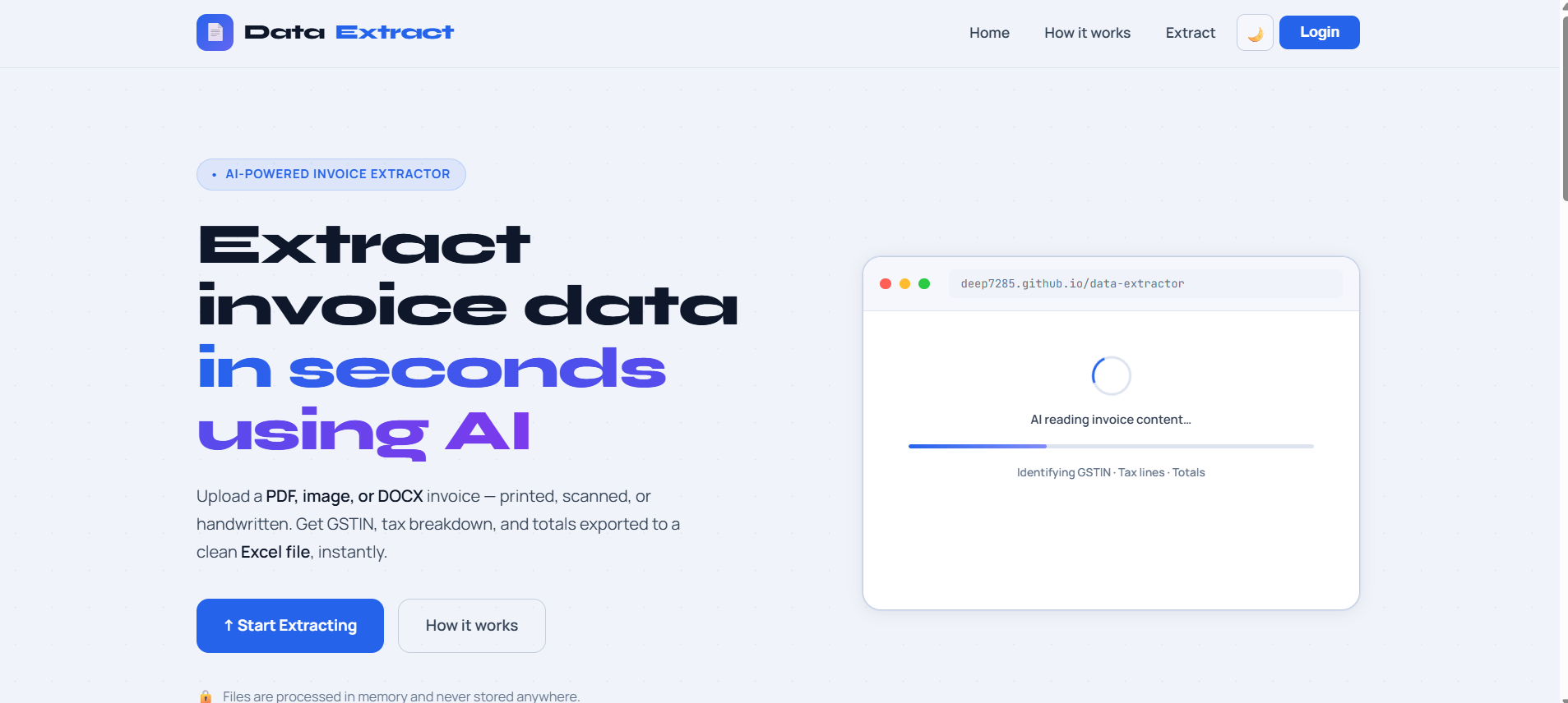 Data Extractor UI
